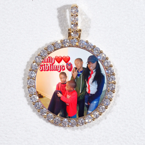 3D CIRCLE CUSTOM PICTURE PENDANT SMALL SIZE