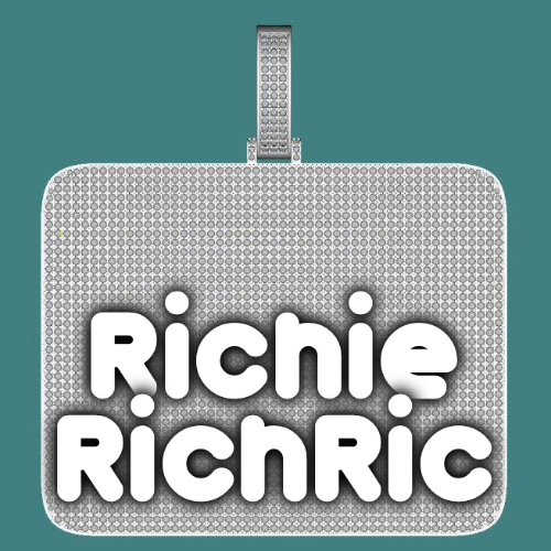 CUSTOM LETTER NECKLACE 3D BIG SQUARE