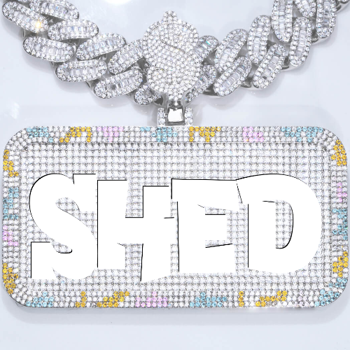CUSTOM LETTER NECKLACE 3D COLORFUL SQUARE