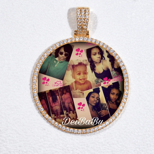 MEDIUM 3D CIRCLE CUSTOM PICTURE PENDANT