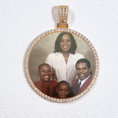 MEDIUM 3D CIRCLE CUSTOM PICTURE PENDANT