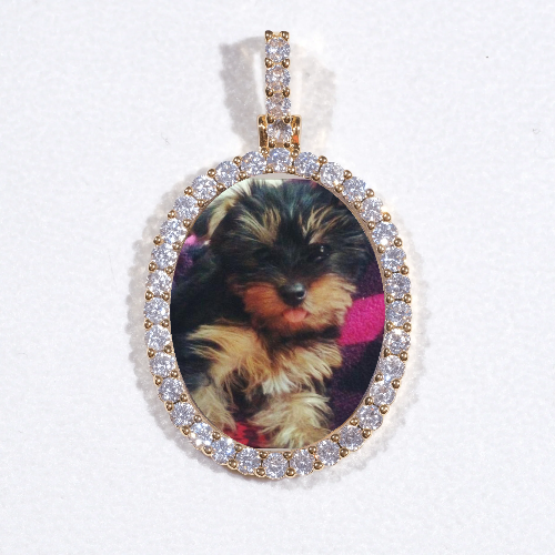 3D Oval Custom Picture Pendant