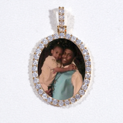 3D Oval Custom Picture Pendant