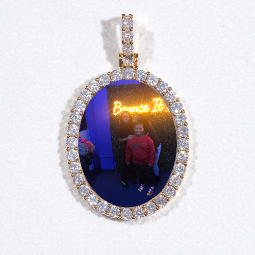 3D Oval Custom Picture Pendant