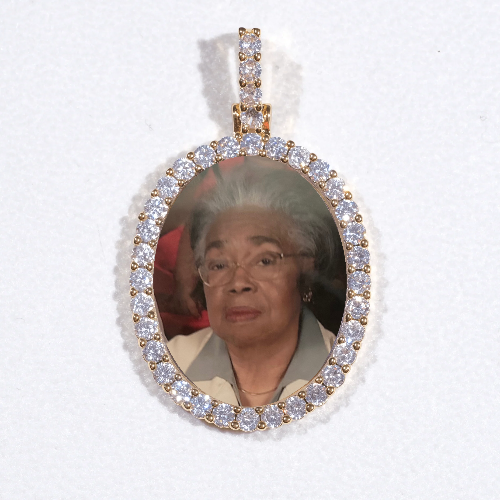 3D Oval Custom Picture Pendant