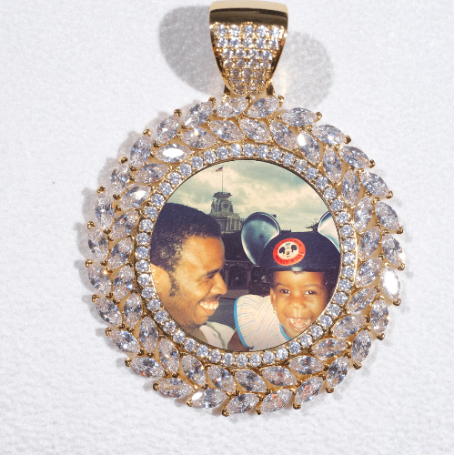 Large 3D Wheat Ear Custom Picture Pendant