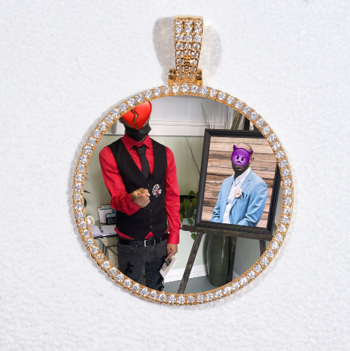 MEDIUM 3D CIRCLE CUSTOM PICTURE PENDANT