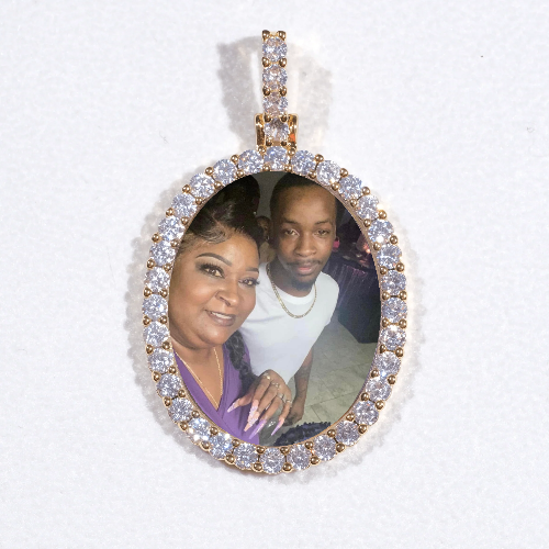 3D Oval Custom Picture Pendant