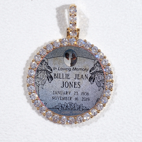 3D CIRCLE CUSTOM PICTURE PENDANT SMALL SIZE