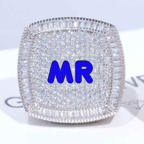 CUSTOM LETTER 3D ICED RING