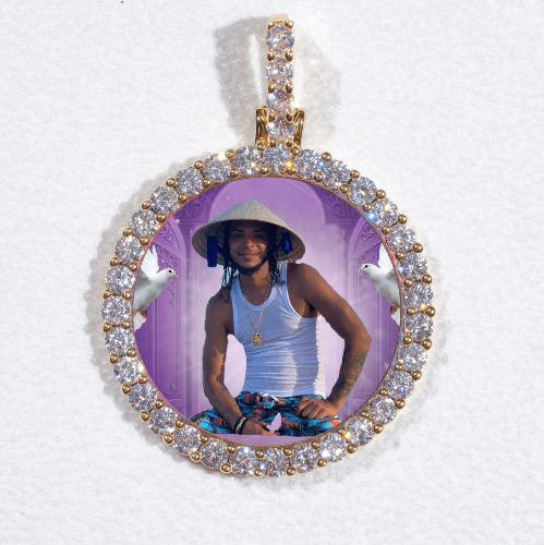 3D CIRCLE CUSTOM PICTURE PENDANT SMALL SIZE