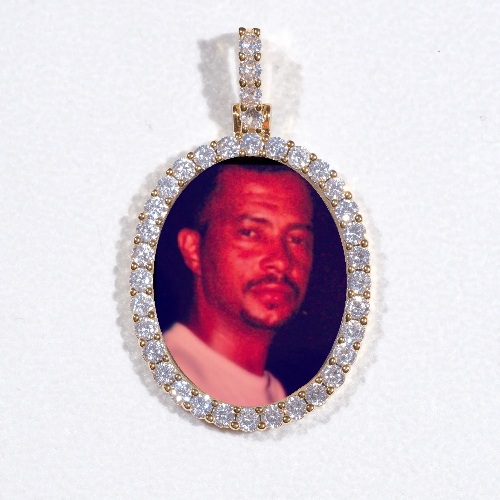3D Oval Custom Picture Pendant