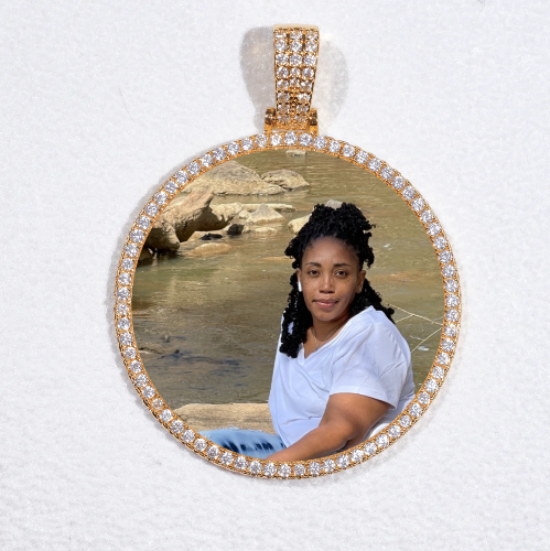 MEDIUM 3D CIRCLE CUSTOM PICTURE PENDANT