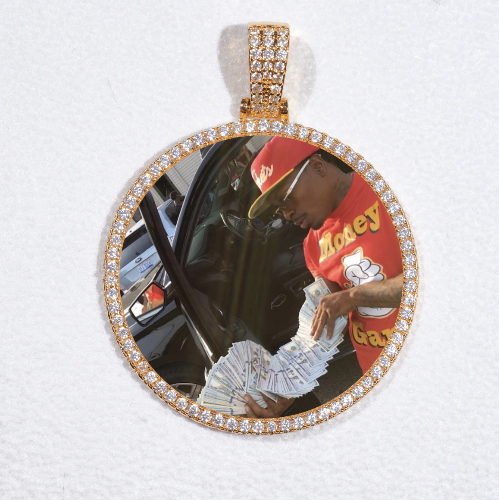 MEDIUM 3D CIRCLE CUSTOM PICTURE PENDANT