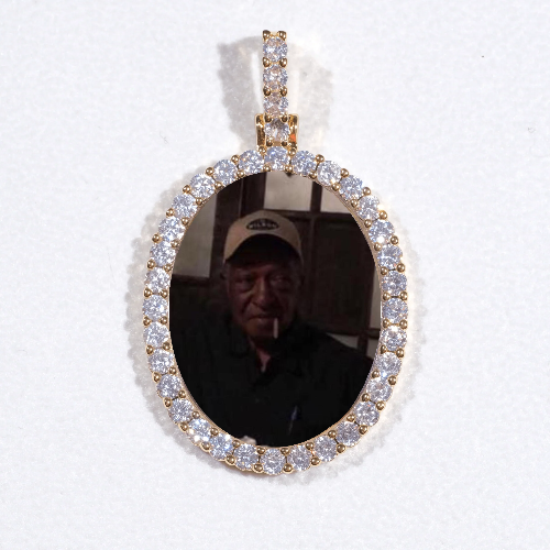 3D Oval Custom Picture Pendant