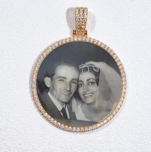 MEDIUM 3D CIRCLE CUSTOM PICTURE PENDANT