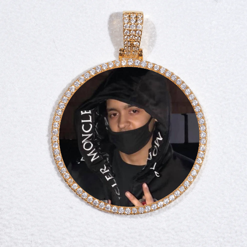 MEDIUM 3D CIRCLE CUSTOM PICTURE PENDANT