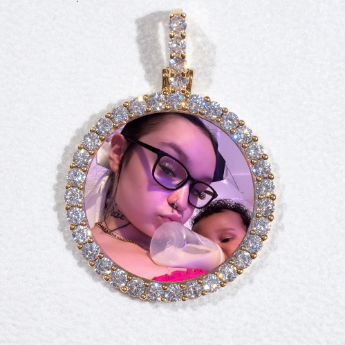 3D CIRCLE CUSTOM PICTURE PENDANT SMALL SIZE