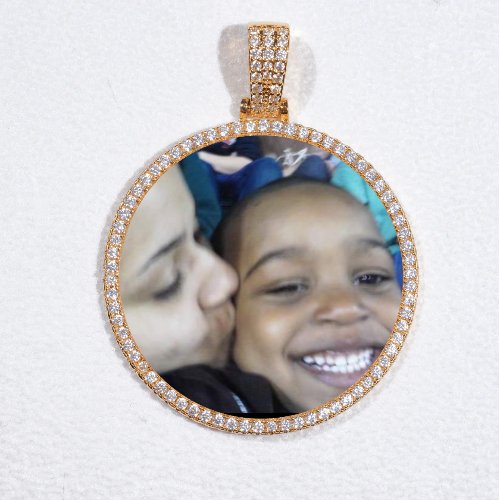 MEDIUM 3D CIRCLE CUSTOM PICTURE PENDANT