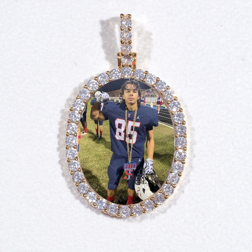 3D Oval Custom Picture Pendant