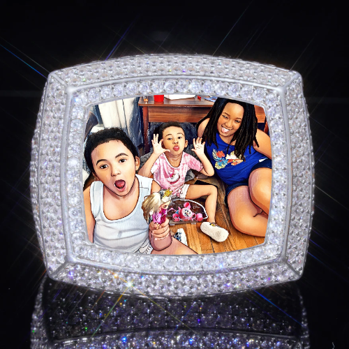 3D CUSTOM PICTURE ICED RING