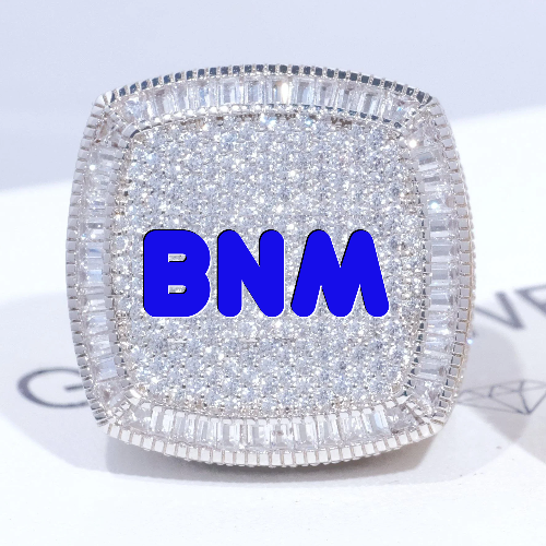 CUSTOM LETTER 3D ICED RING
