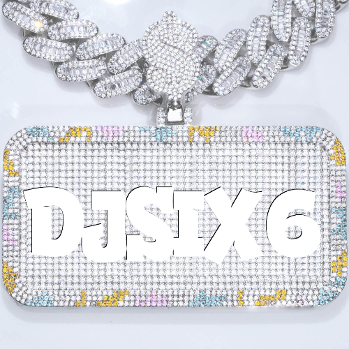 CUSTOM LETTER NECKLACE 3D COLORFUL SQUARE