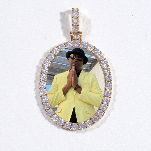 3D Oval Custom Picture Pendant