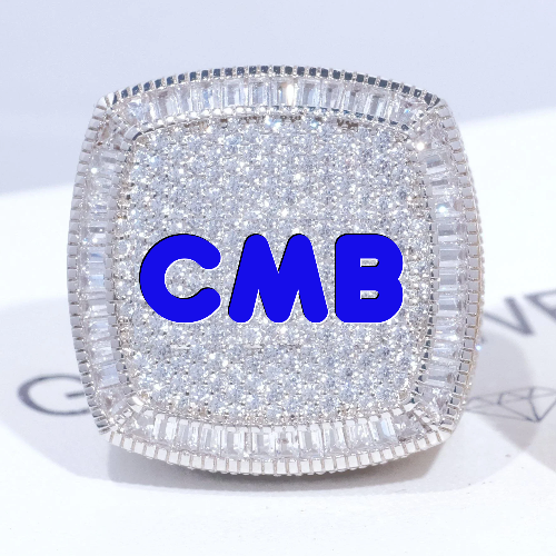 CUSTOM LETTER 3D ICED RING