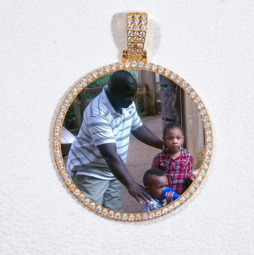 MEDIUM 3D CIRCLE CUSTOM PICTURE PENDANT