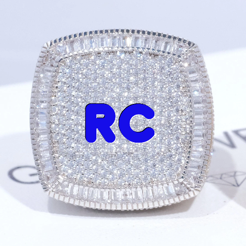 CUSTOM LETTER 3D ICED RING