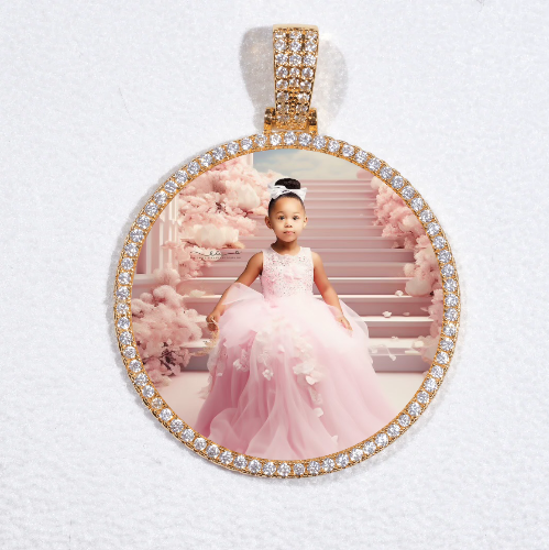 MEDIUM 3D CIRCLE CUSTOM PICTURE PENDANT