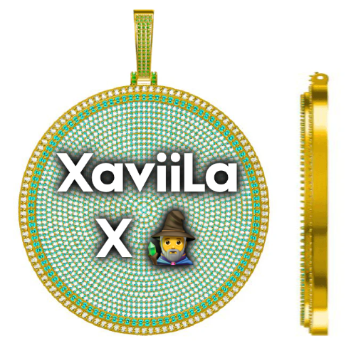 CUSTOM LETTER NECKLACE 3D BIG DISC