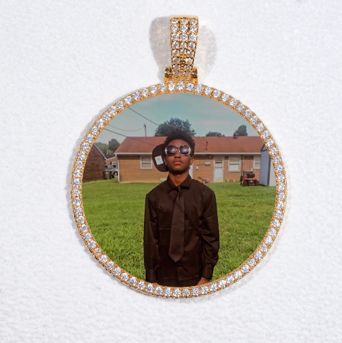 MEDIUM 3D CIRCLE CUSTOM PICTURE PENDANT