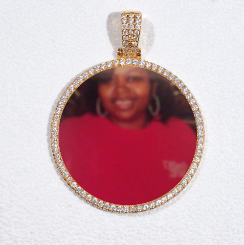 MEDIUM 3D CIRCLE CUSTOM PICTURE PENDANT