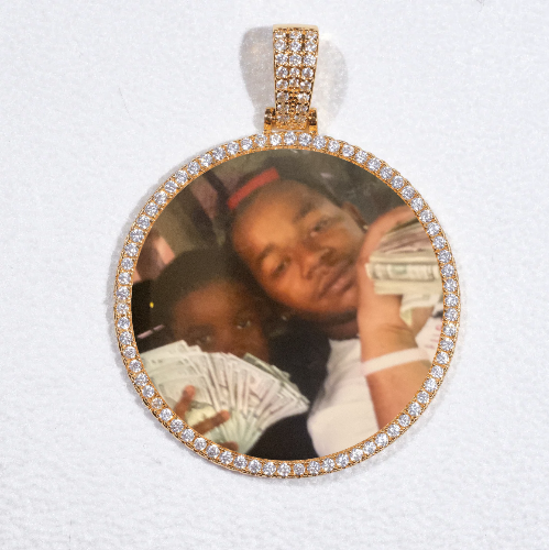 MEDIUM 3D CIRCLE CUSTOM PICTURE PENDANT
