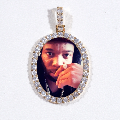 3D Oval Custom Picture Pendant