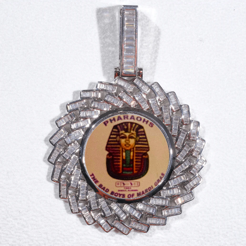 Large 3D Baguette Custom Picture Pendant