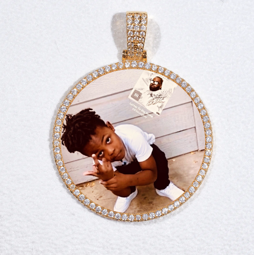 MEDIUM 3D CIRCLE CUSTOM PICTURE PENDANT