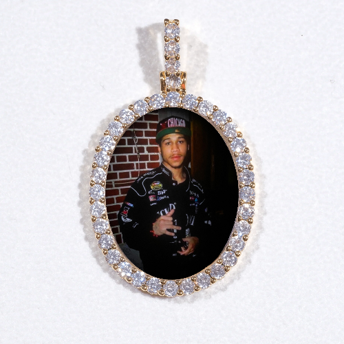 3D Oval Custom Picture Pendant