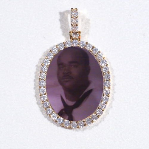 3D Oval Custom Picture Pendant