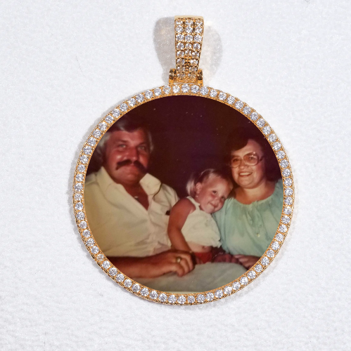MEDIUM 3D CIRCLE CUSTOM PICTURE PENDANT