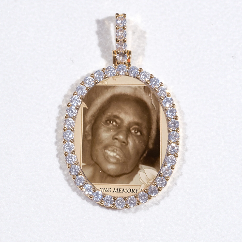 3D Oval Custom Picture Pendant