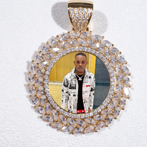Large 3D Wheat Ear Custom Picture Pendant