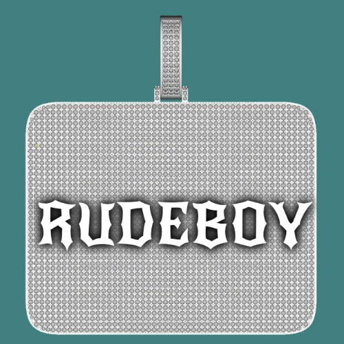 CUSTOM LETTER NECKLACE 3D BIG SQUARE
