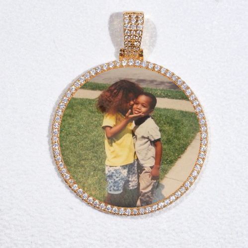 MEDIUM 3D CIRCLE CUSTOM PICTURE PENDANT