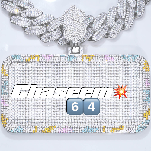 CUSTOM LETTER NECKLACE 3D COLORFUL SQUARE