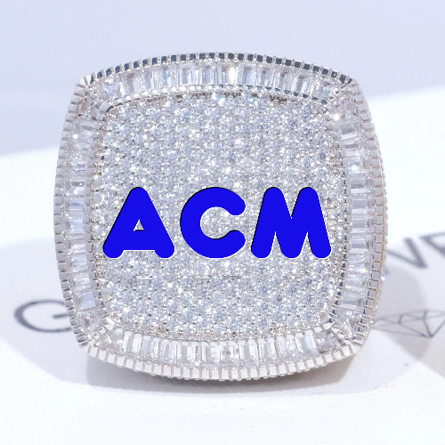 CUSTOM LETTER 3D ICED RING