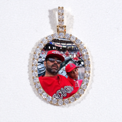 3D Oval Custom Picture Pendant
