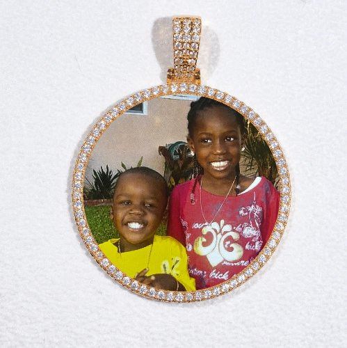 MEDIUM 3D CIRCLE CUSTOM PICTURE PENDANT